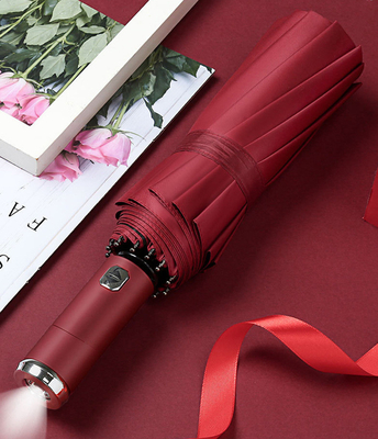 Erwachsene Winddicht LED Taschenlampe Schirm mit Pongee Panel Material und starken Rahmen
