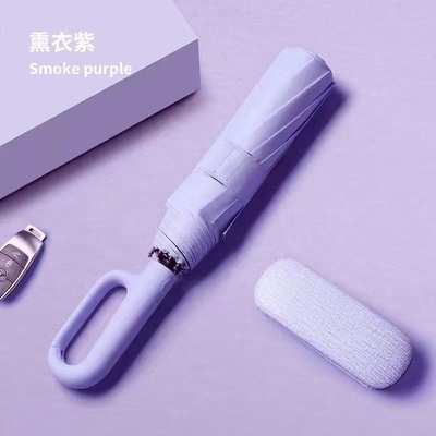 Werbeschirm mit Buckel Hook Loop Lock Handle für Frauen und UV-Schutzbeschichtung