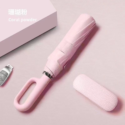 Werbeschirm mit Buckel Hook Loop Lock Handle für Frauen und UV-Schutzbeschichtung