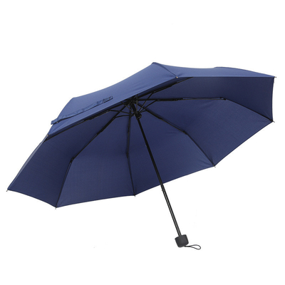 Drei Falte 8K Anti UV Regenschirm Custom Logo Drucken Reise Paraguas mit UV-Druck Made
