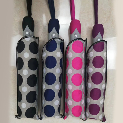Triple Fold Semi Automatic Schirm mit einzigartigem Muster Design und 97cm offener Durchmesser