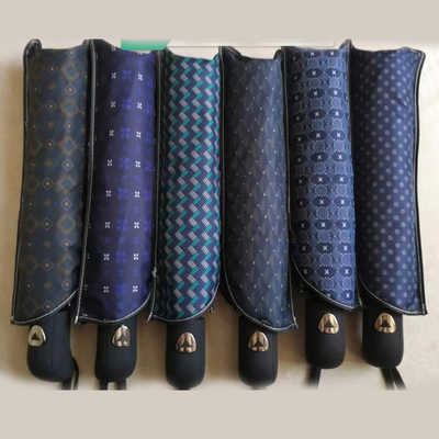 Dreifach Schirm Halbautomatisch Öffnen und Schließen Einzigartiges Design Dreifach Muster