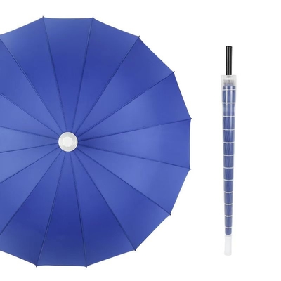 Spezielles Design 16 Rippen Automatischer gerade Regenschirm mit wasserdichtem Gehäuse