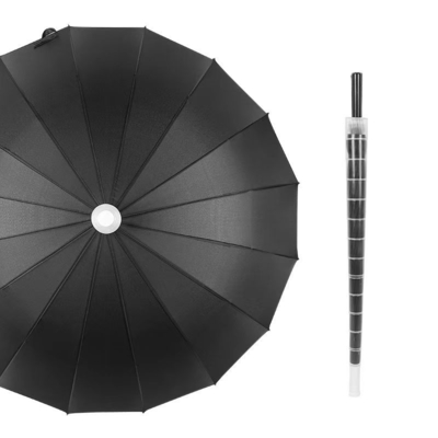 Spezielles Design 16 Rippen Automatischer gerade Regenschirm mit wasserdichtem Gehäuse